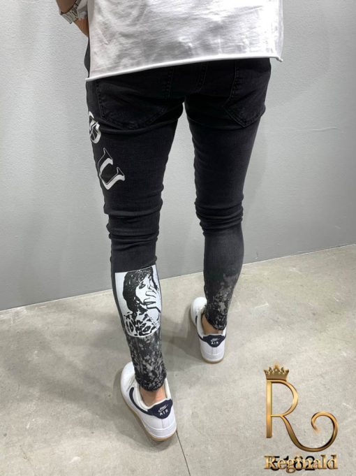 Blugi bărbați skinny fit conici si elastici DENIM PREMIUM 2020 - BG556 - imagine 2