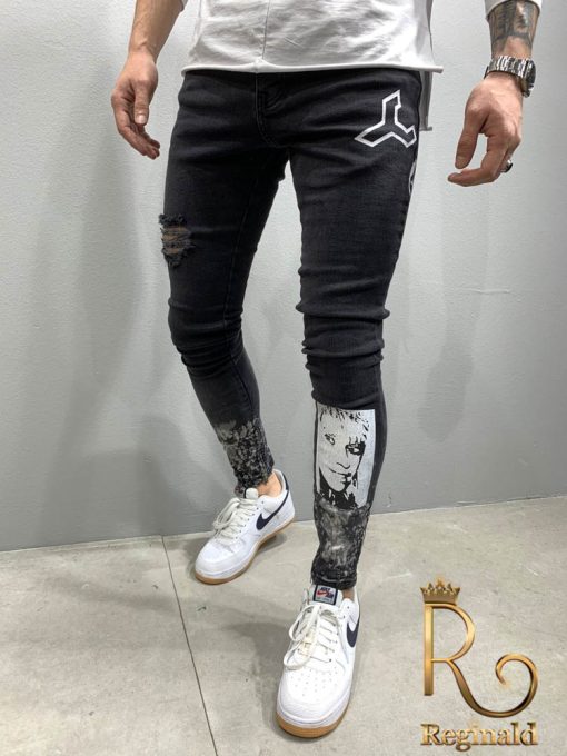 Blugi bărbați skinny fit conici si elastici DENIM PREMIUM 2020 - BG556 - imagine 3