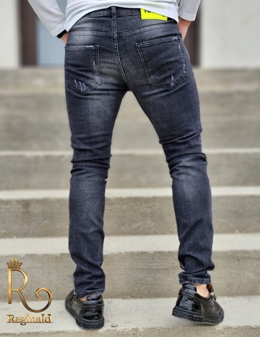 Blugi Denim Premium de bărbați, conici, slim fit,  2021 - BG798 - imagine 5