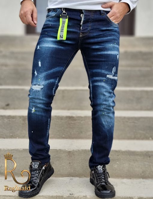 Blugi Denim Premium de bărbați, conici, slim fit,  2021 - BG791 - imagine 2