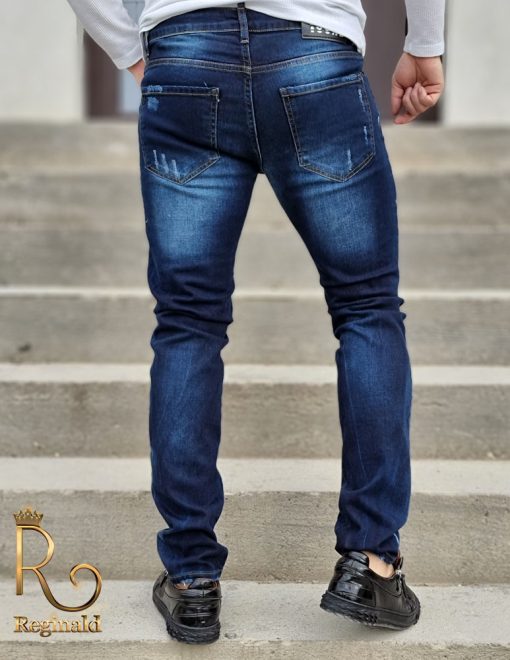 Blugi Denim Premium de bărbați, conici, slim fit,  2021 - BG791 - imagine 4