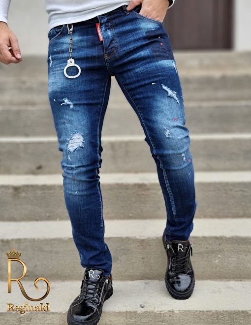 Blugi Denim Premium de bărbați, conici, slim fit,  2021 - BG802