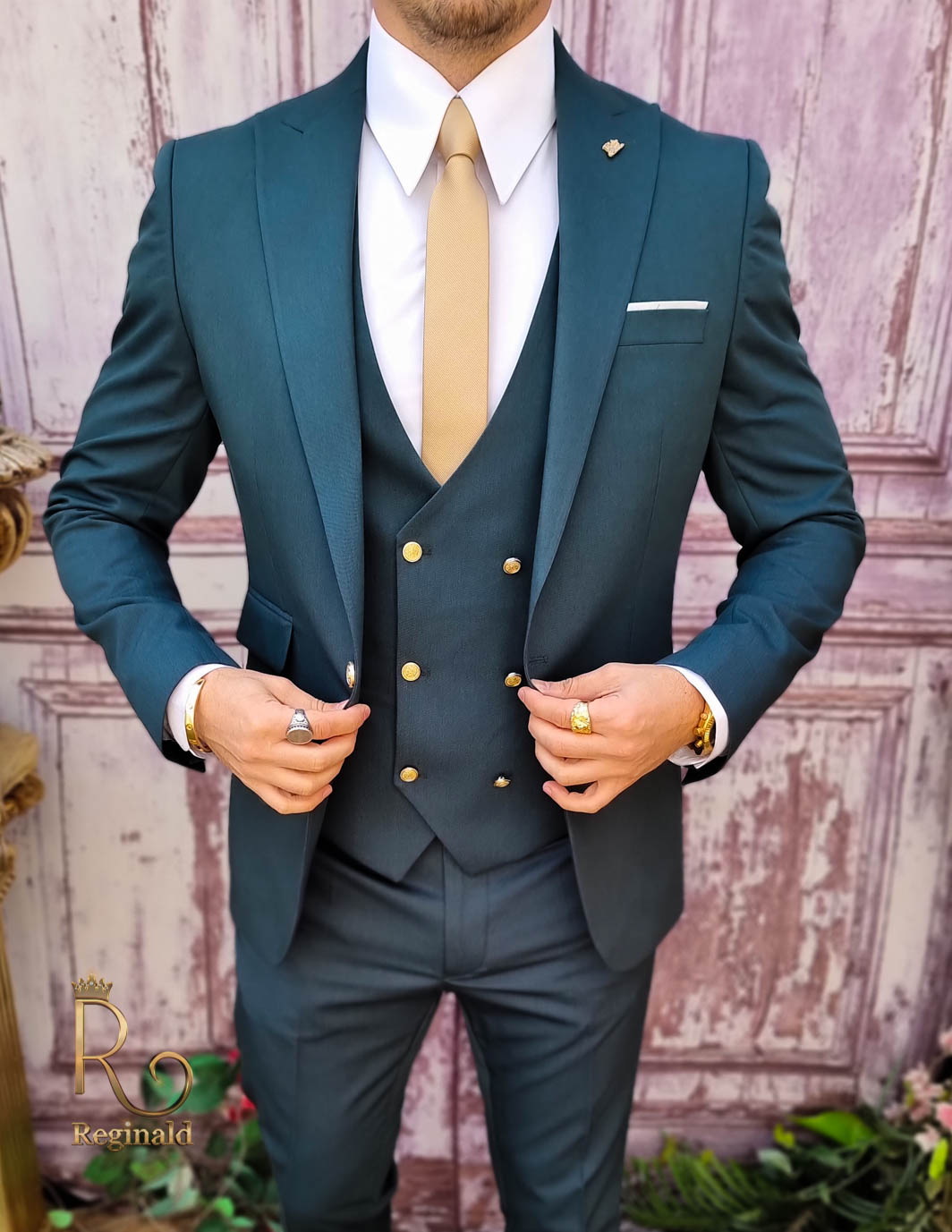 Men Business Formal Suit Set Slim Fit Wedding Blazer Coat + Pants 2 Piece |  Fruugo KR