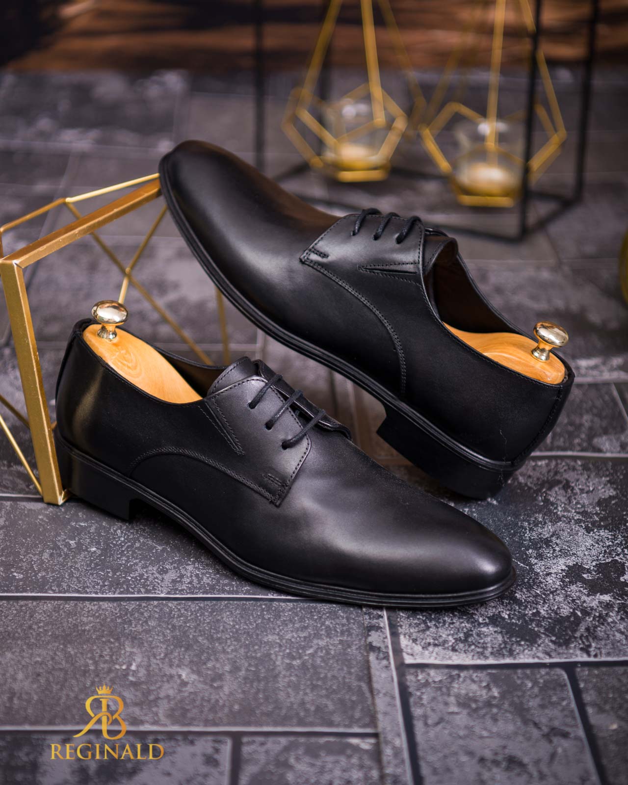 Pantofi de barbati, negru, din piele naturala- P1828