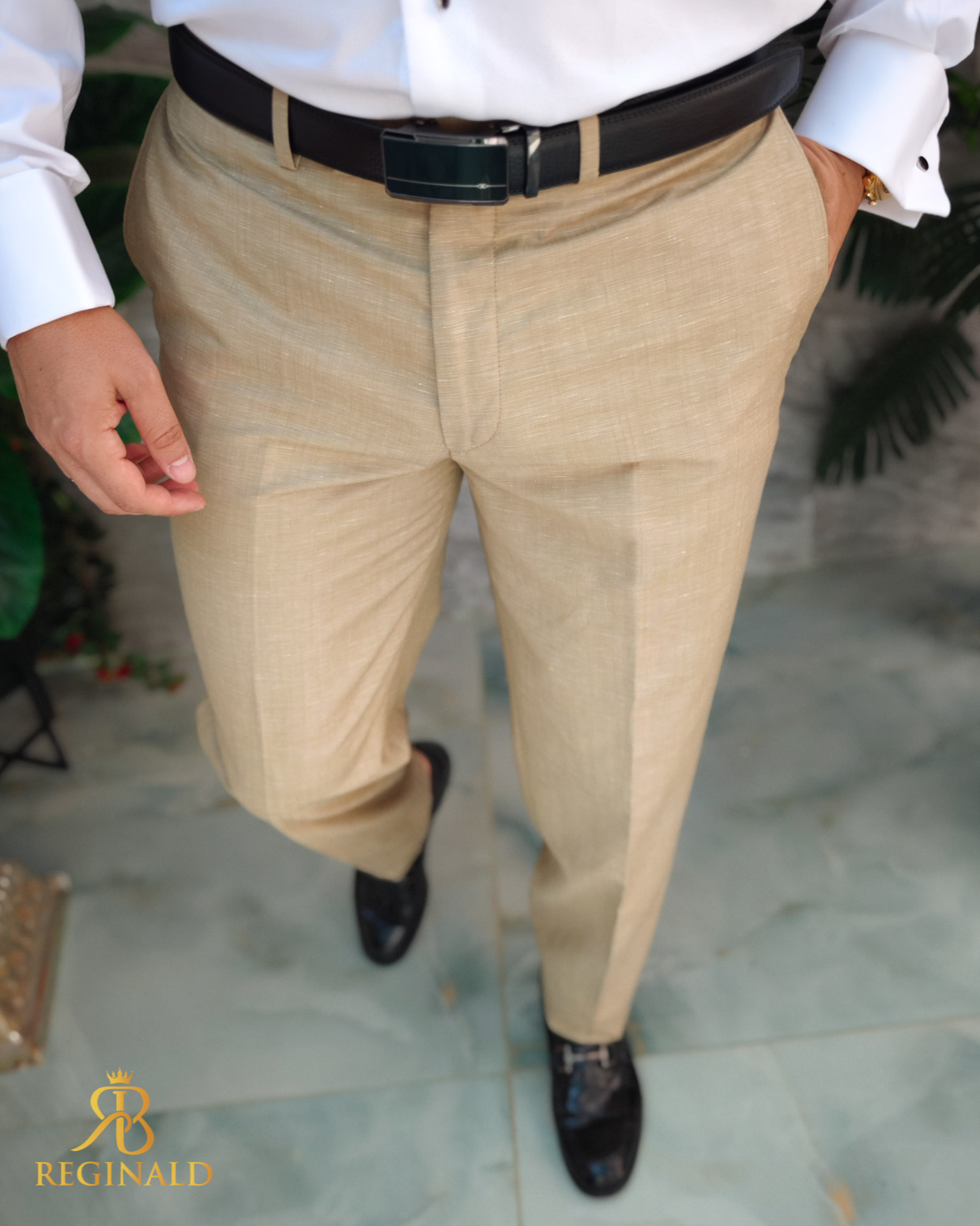 Pantaloni eleganti, Bej, Regular-Fit - PN824