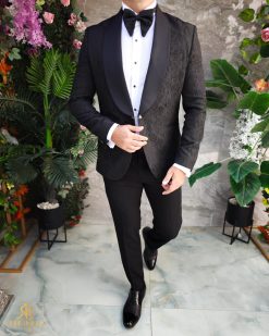 Costum ceremonie Negru barbati Set: Sacou, Pantalon, Papion- C5193