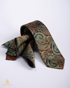 Set Cravata si batista, Multicolora cu model - CV1078